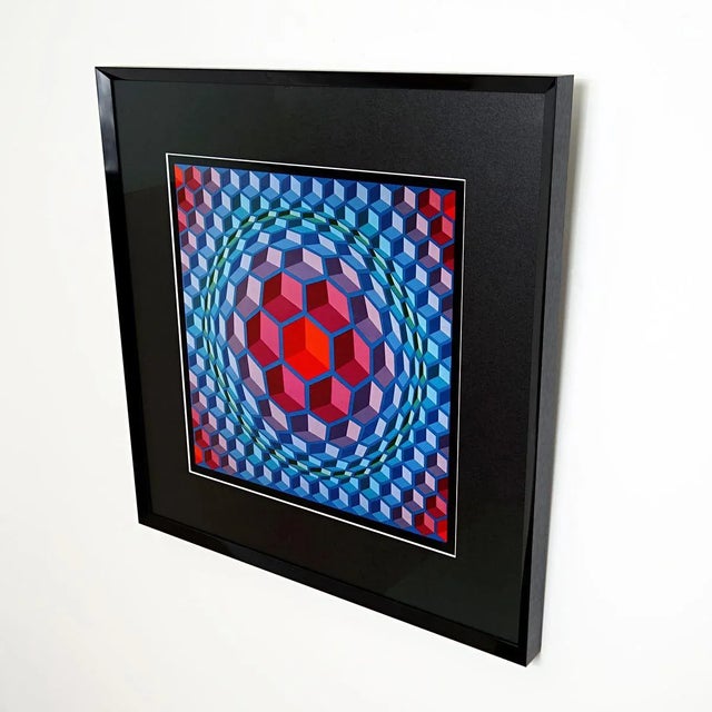 1970s Victor Vasarely, Framed Serigraph, Printed by Editions Du Griffon, 1972 For Sale - Image 5 of 9