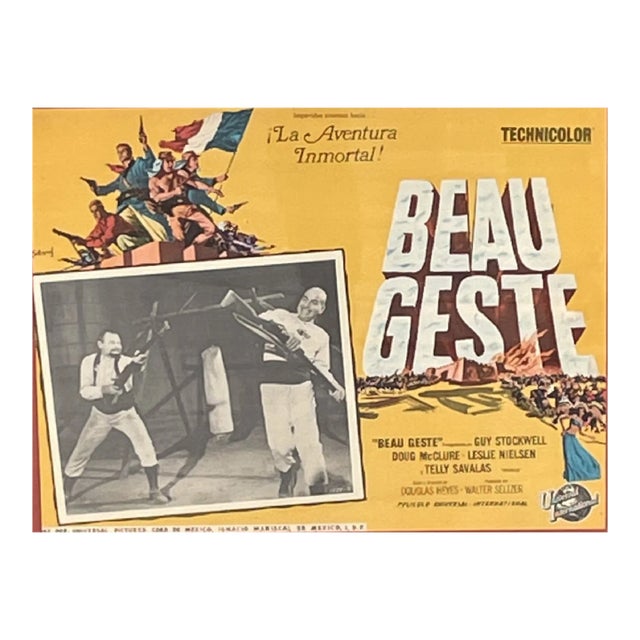 C. 1963 Mexican Lobby Card of Beau Geste For Sale