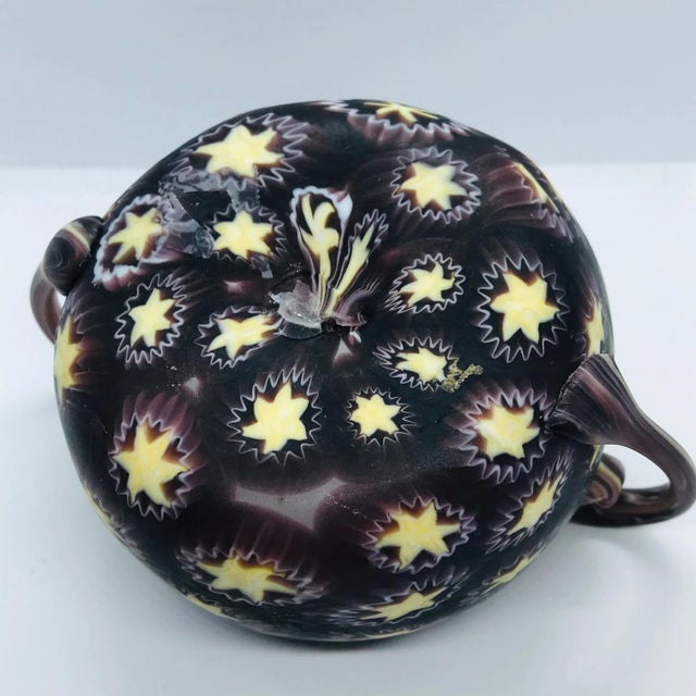 Set of 3 Vintage Millefiori Fratelli Toso Style Miniature Glass Objects With Handles For Sale - Image 9 of 12