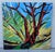 Large 48" × 48" Original Expressionist Tree Painting, 1998, Vibrant Colorful For Sale - Image 14 of 18