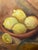 Vintage Mid Century Traditional Expressionist Still Life Original Oil Painting on Board, Yellow, Green & Goldenrod For Sale In Houston - Image 6 of 12