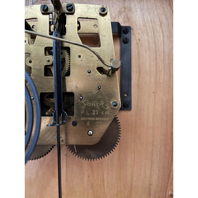 Jauch West Germany Mahogany Mantle Clock- Circa 1970-1980 For Sale - Image 11 of 12