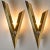 Art Deco Style Brass and Chrome Wall Sconce, 1980s For Sale - Image 4 of 10
