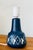 Søholm stoneware table lamp featuring a deep cobalt blue matte glaze with a white decorative pattern around the base. An...