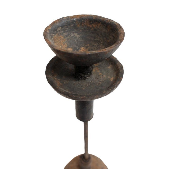 Indian Metal Oil / Incense Lamp For Sale - Image 3 of 9