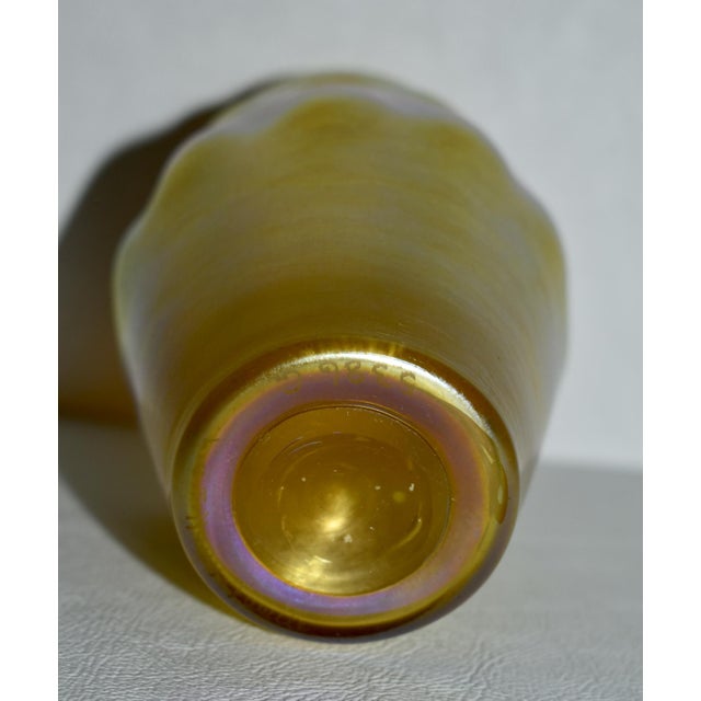 Louis Comfort Tiffany Antique l.c. Tiffany Favrile Art Glass Vase For Sale - Image 4 of 13