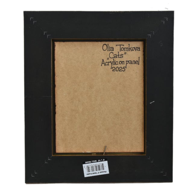 Two Orange Striped Cat Kitten Portrait Painting Including the Antiqued Gold Wood Frame For Sale - Image 4 of 5
