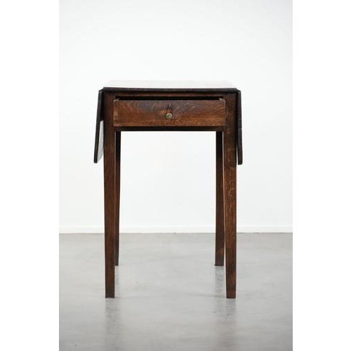 Antique English Drop-Leaf Dining Table in Oak, 1800s For Sale - Image 4 of 13