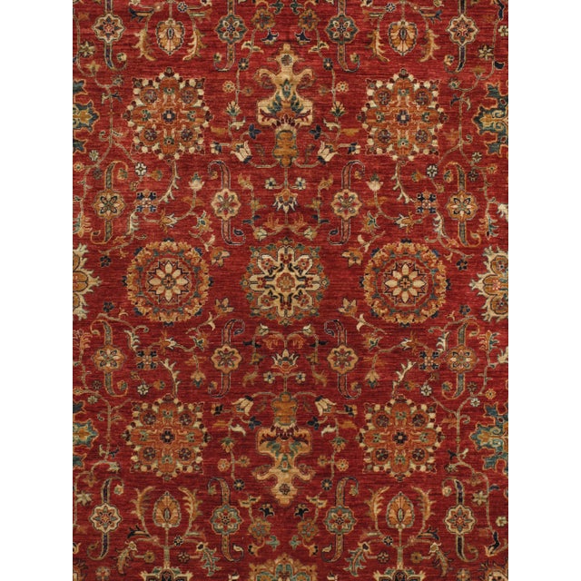 Traditional Vintage Hand-Knotted Lahore Rug 8'2" X 9'9" For Sale - Image 3 of 7
