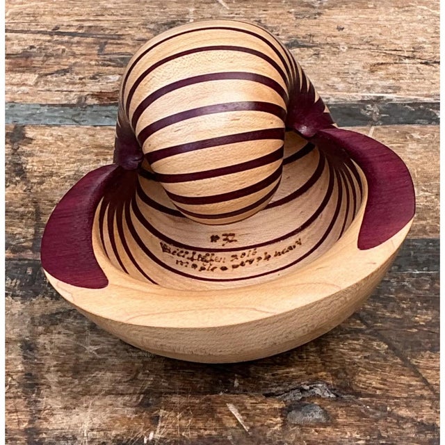 Vintage Handcrafted Wood Nautilus Form For Sale In West Palm - Image 6 of 12