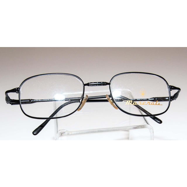 Vintage Maserati Eyeglasses, Hand-Crafted Titanium, 1980s Italy Style For Sale - Image 9 of 14