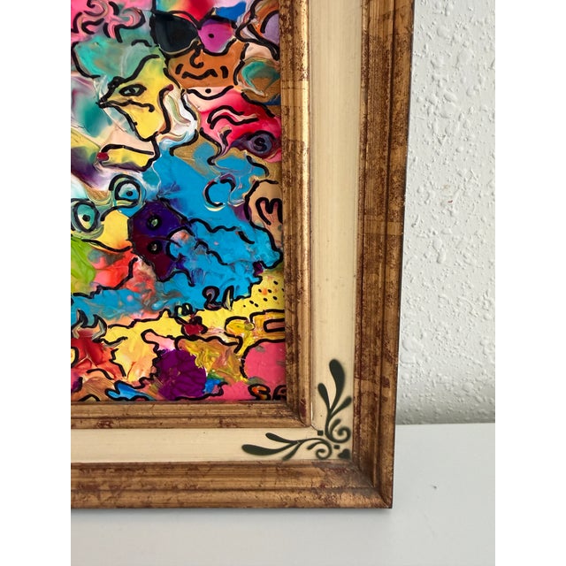 Serg Graff "The Relatives" Abstract Acrylic Painting Framed Outsider Art Coa For Sale In Jacksonville, FL - Image 6 of 8