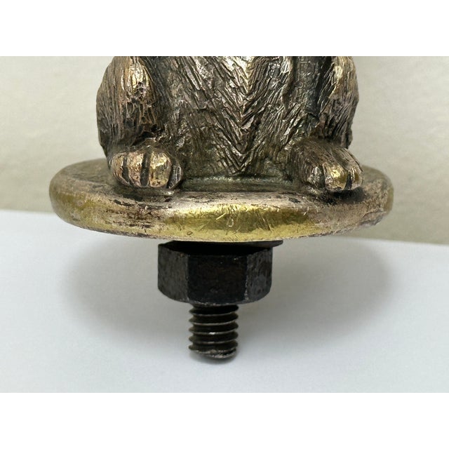 Rare Early 20th Century Asprey London Bronze Begging Scottie Dog Car Radiator Mascot For Sale - Image 6 of 18