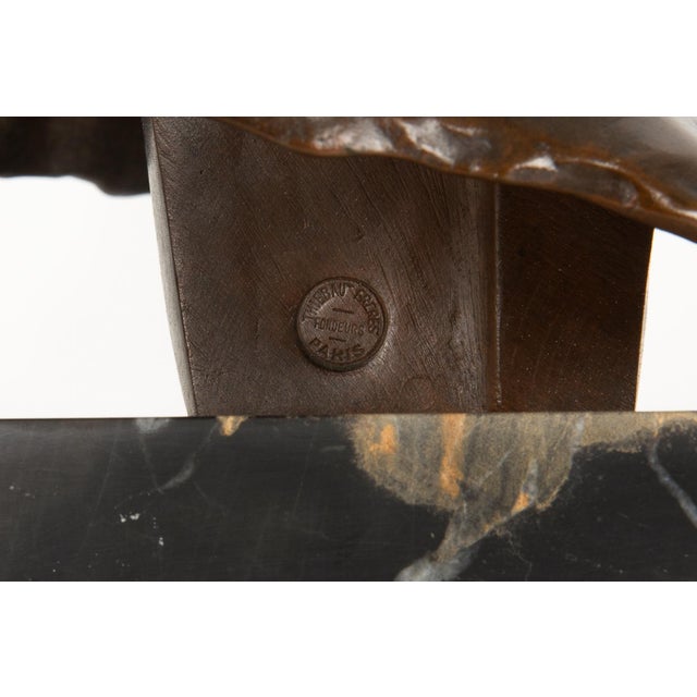 French Antique Bronze Sculpture Bust of Diana by Falguiere Ca. 1880 For Sale - Image 15 of 17