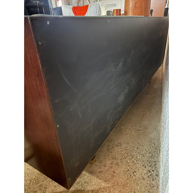 Mid 20th Century Harvey Probber Mahogany with Sliding Rosewood Door Credenza For Sale - Image 12 of 12