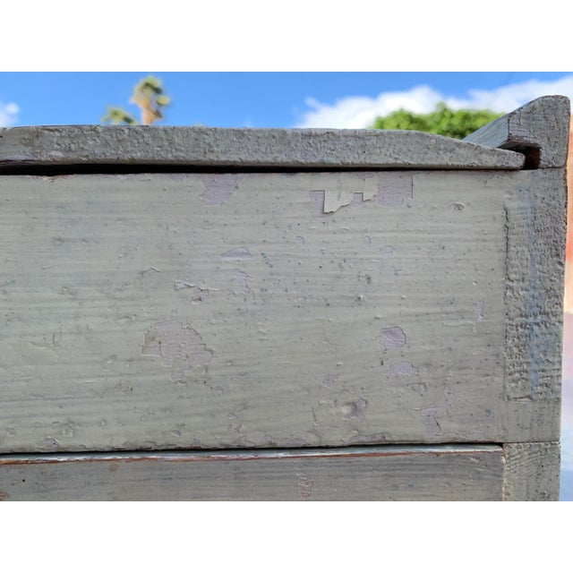 Antique Primitive French Pine Document Box Old Paint For Sale - Image 11 of 12