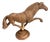 Vintage Hand Carved Large Stallion Wood Sculpture Equestrian Decor. For Sale
