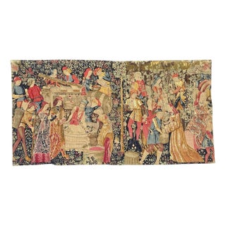 French Vendanges Tapestry Screenprinted by Hand, 1970s For Sale