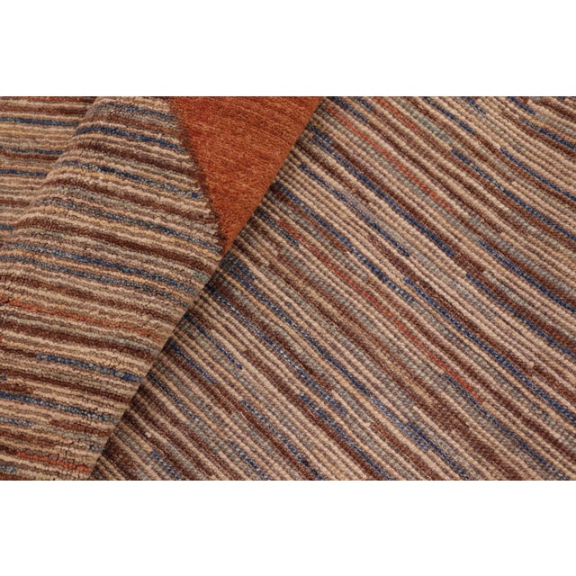 Orange Contemporary Gabbeh Orange/Brown Wool Rug - 6'2'' X 9'3'' For Sale - Image 8 of 10
