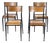 French Black Tapered Leg School Dining Chairs from Mullca, 1950s, Set of 4 For Sale