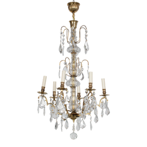 French Louis XV Style Crystal Chandelier