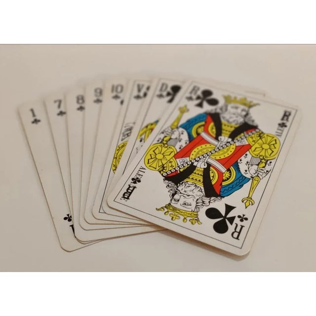 Vintage French Advertising Suze Playing Cards With Wood Card Case Circa 1950s For Sale - Image 9 of 10