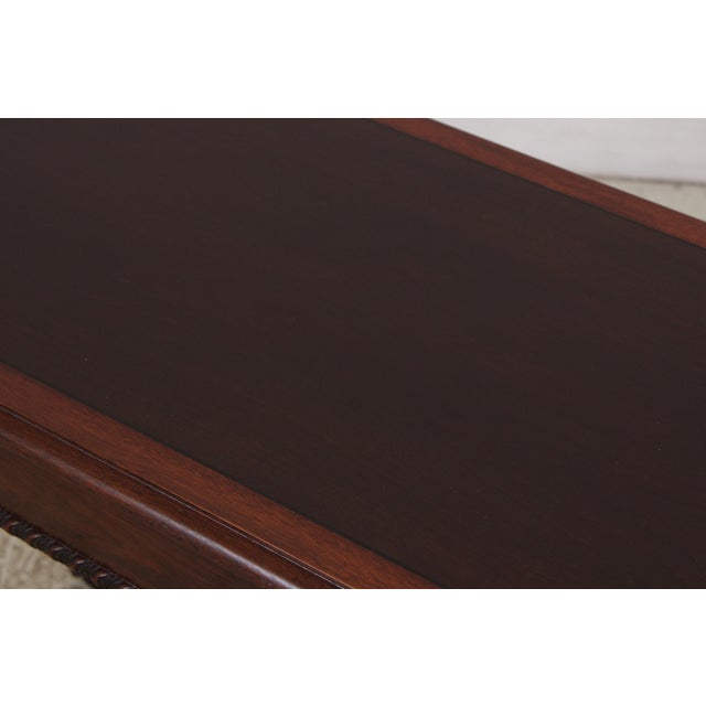 Wood Stickley Mahogany Inlaid Console Table For Sale - Image 7 of 15