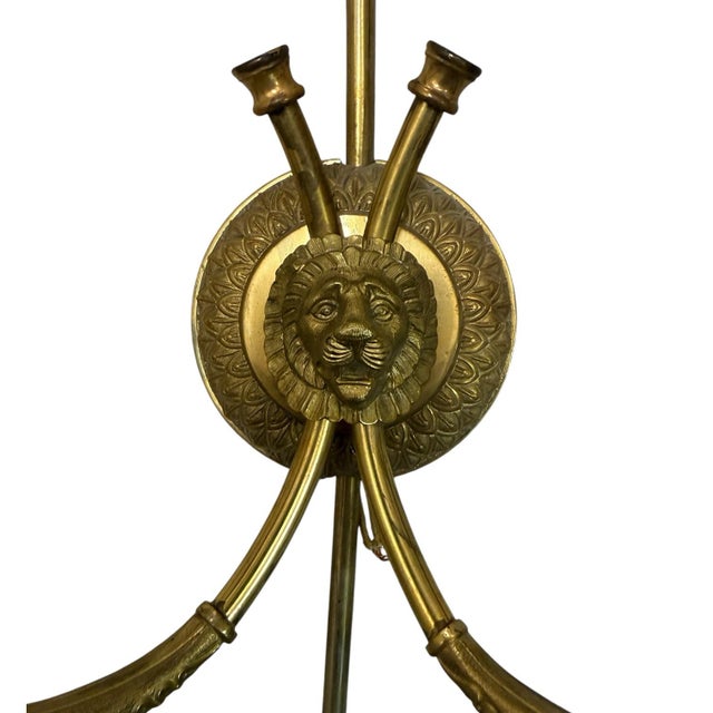 After Andre Abrus French Neoclassical Brass Sconces- A Pair For Sale In Chicago - Image 6 of 6
