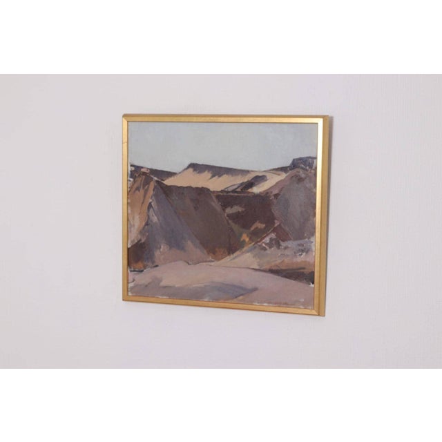 Mid-Century Modern Gustav-Adolf Johansson, Cliffs, 1950s, Oil on Canvas, Framed For Sale - Image 3 of 15
