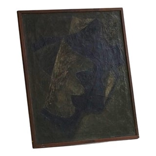 Danish Artist, Abstract Composition, 20th Century, Oil Pastel Painting For Sale