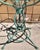 Metal Mid Century Woodard & Sons Wrought Iron Daisy Flower Round Glass Top Patio Table For Sale - Image 7 of 12