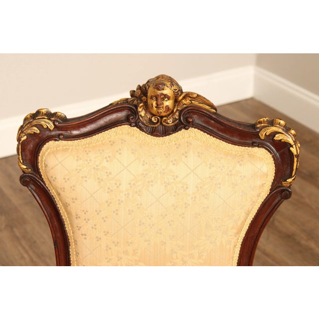 Early 20th Century Louis XV Style Parcel Gilt Side Accent Chair For Sale In Philadelphia - Image 6 of 12