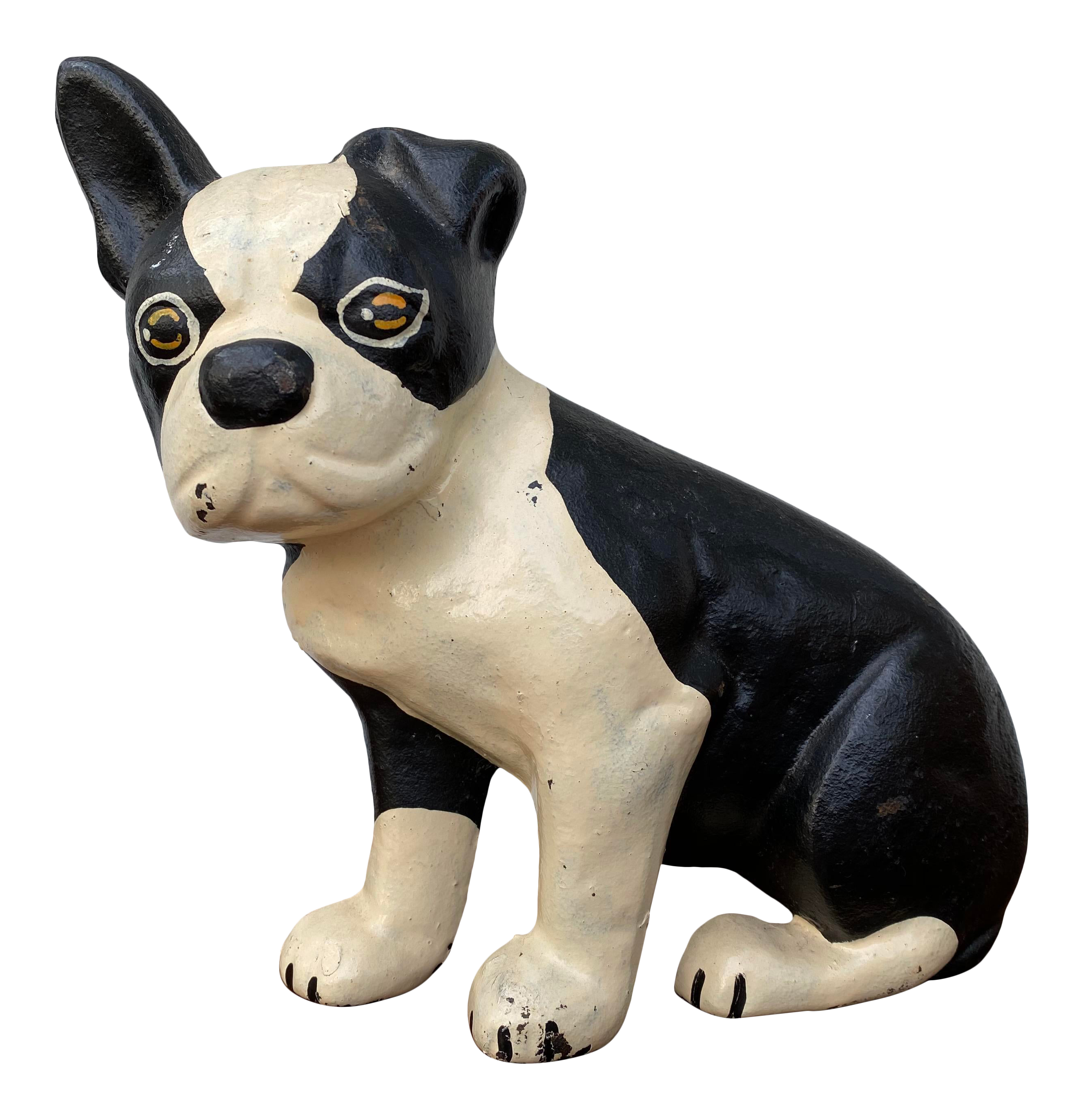 boston terrier cast iron doorstop