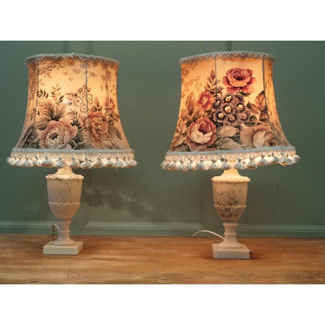 Vintage White Marble Lamps, 1930, Set of 2 For Sale - Image 4 of 8