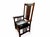 2000 - 2009 Pair of Stickley Handcraft Craftsman Mission Oak Armchairs With Original Upholstered Seats For Sale - Image 5 of 7