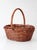 Wood Vintage Large Willow Gathering Basket With Tall Handle For Sale - Image 7 of 16
