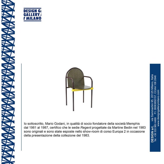Italian Modern Formica Chair attributed to Martine Bedin for Memphis, 1980s For Sale - Image 17 of 18