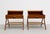 Mid-Century Modern Pair of Mid Century Modern Handcrafted Caned Cabinets | Teak Bedside Tables For Sale - Image 3 of 12