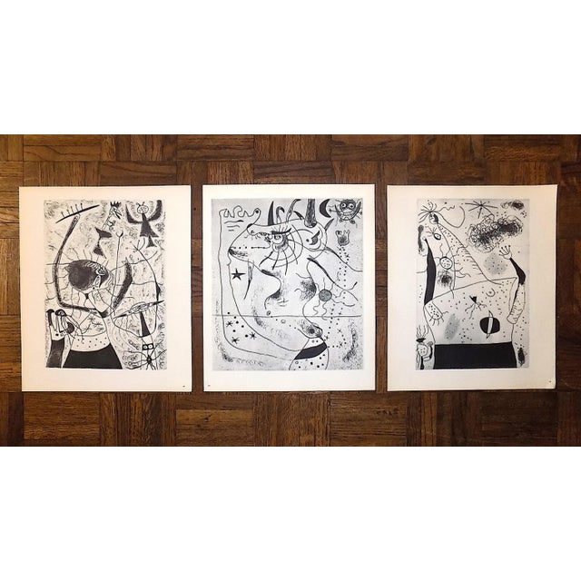 Printmaking Materials Vintage Abstract Lithographs - Joan Miro - Set of 3 For Sale - Image 7 of 7