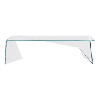 Origami Coffee Table in Crystal Glass by Barberini & Gunnell For Sale