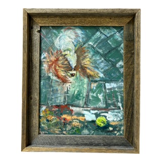 A Dog and It's Ball', Original Oil Painting, Van Ness For Sale