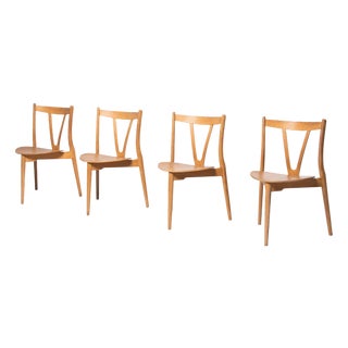 PP51/3 V Chair PpPMobler attributed to Hans J. Wegner for PP Møbler, Denmark, 1988, Set of 4 For Sale