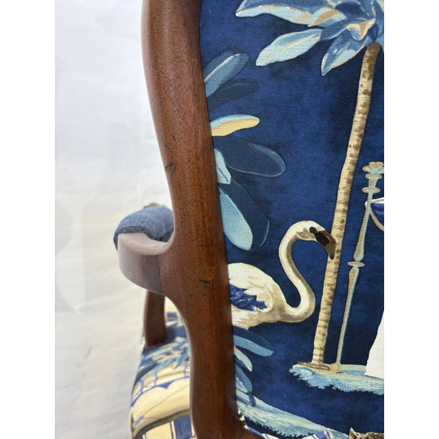 Early 1900's French Boudoir Fruitwood Armchair With New Statement Upholstery For Sale - Image 15 of 18