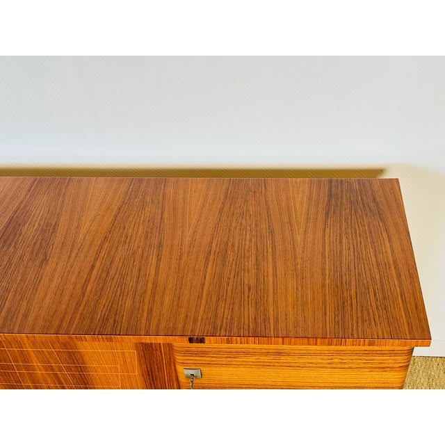 Black Modernist French Walnut Sideboard by André Arbus, 1960s For Sale - Image 8 of 11
