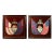 Sailor's Woolworks, Rare Square Pair on Velvet With Union Jack, Stars and Stripes and Royal Navy Ensigns For Sale