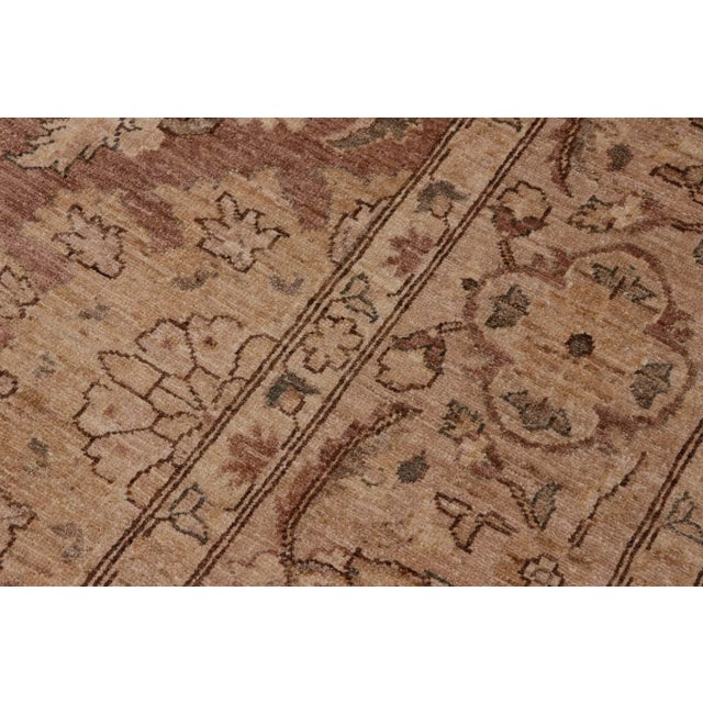 Textile 1990s Oriental Ziegler Brown Tan Hand-Knotted Wool Rug - 9'10'' X 13'4'' For Sale - Image 7 of 8