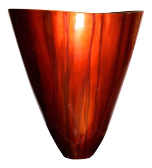 Contemporary Red Enameled Bronze Vase