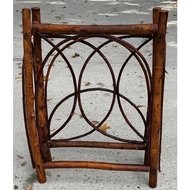 Wood Adirondack Folk Art Rustic Twig Blanket Quilt Rack For Sale - Image 7 of 15