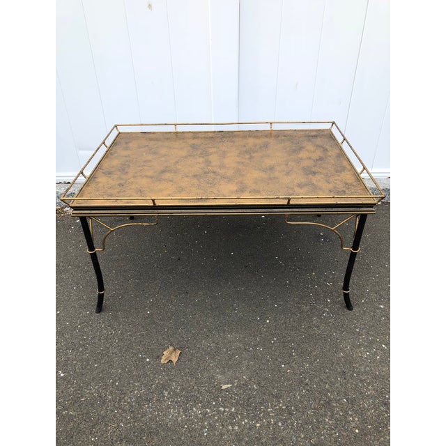 Golden Bamboo Coffee Table For Sale - Image 4 of 4