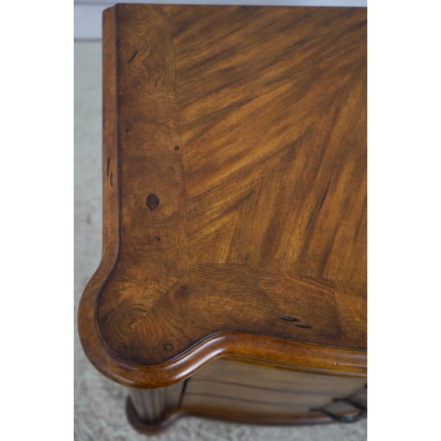 Schnadig Stately Wood & Rattan Bedside Table For Sale - Image 15 of 17